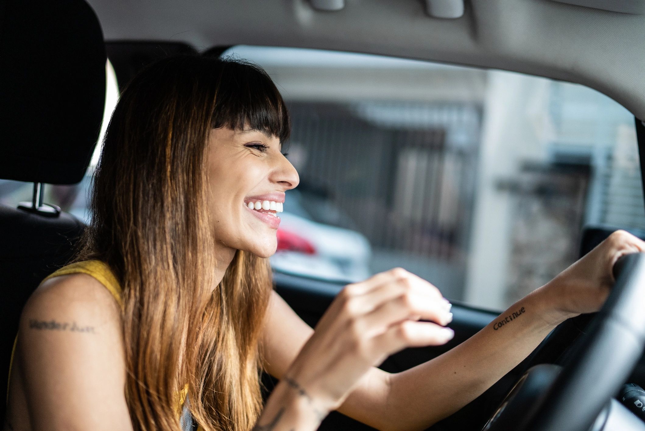 Happy learner driver testimonial portrait